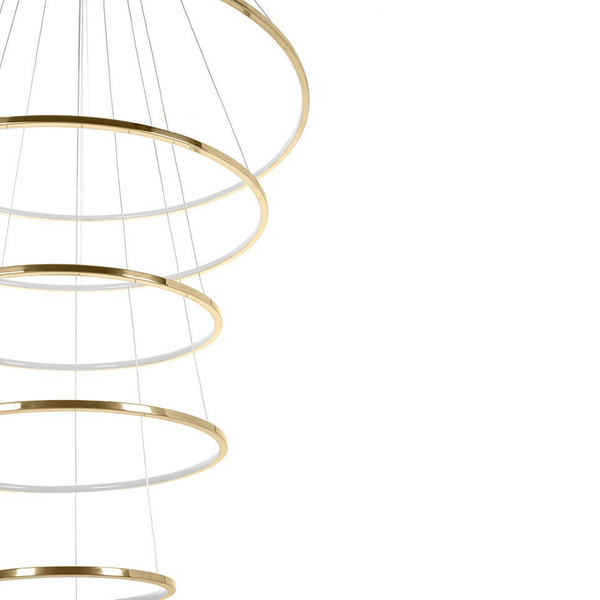 Pierścieniowa lampa wisząca Ring Slim MSE1501100163 Moosee LED 105W 3000K z pilotem złota