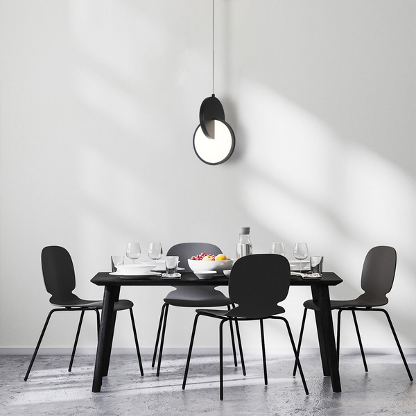 Okrągła lampa wisząca Circlo LP-1311/1P BK LED 8W 3000-6000K czarny biały