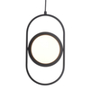 Salonowa lampa wisząca Elipse 60217A-S LED 12W 3000K okrągła czarny mat