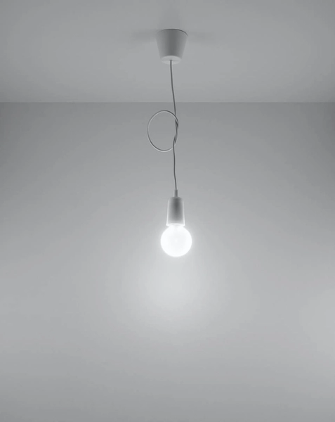 LAMPA wisząca SL.0569 industrialna OPRAWKA zwis na żarówkę biały