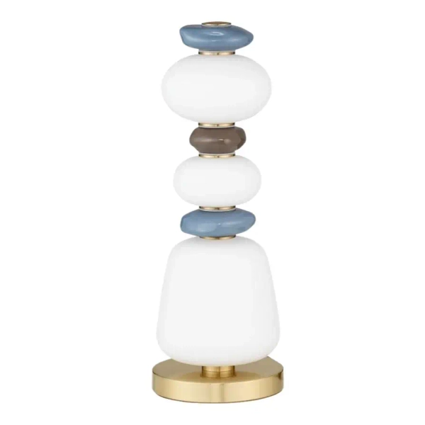 Porcelanowa lampka nocna FELANZO LE45244 LED 23W 3000K złota biała niebieska