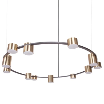 Pierścieniowa lampa wisząca Kodo 12 41333 ring czarny złoty