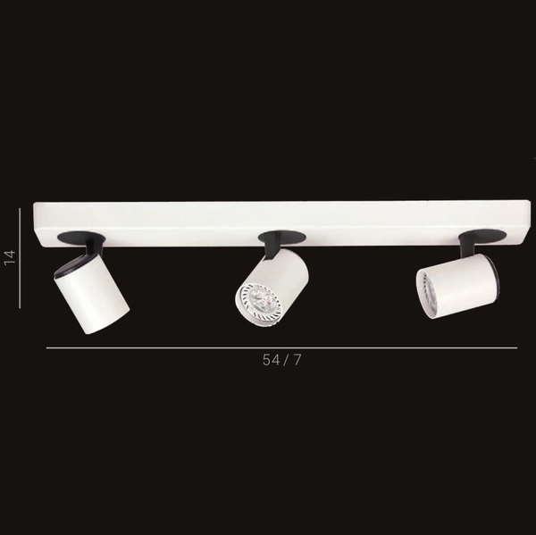 Plafon LAMPA sufitowa ELVIRA SPL-3142A-3-WH Italux metalowa OPRAWA regulowane reflektorki na listwie białe