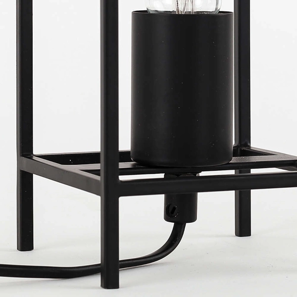 Industrialna LAMPKA stojąca MELANDO TB-3343-1S-BK Italux stołowa LAMPA gabinetowa czarna