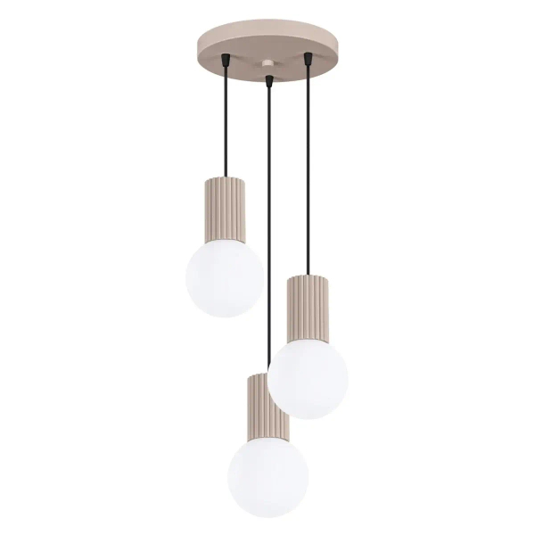 Potrójna lampa wisząca HALO SL.1745 ryflowana kaszmirowa