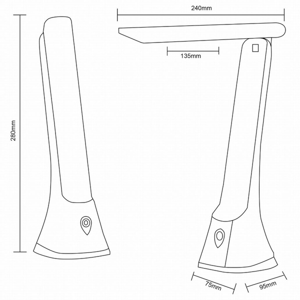 Ledowa lampka na biurko SM-612-BL LED 5W 3000-6000K czarny
