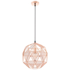Wisząca lampa metalowa Armour 72815 do salonu ażurowa miedziana