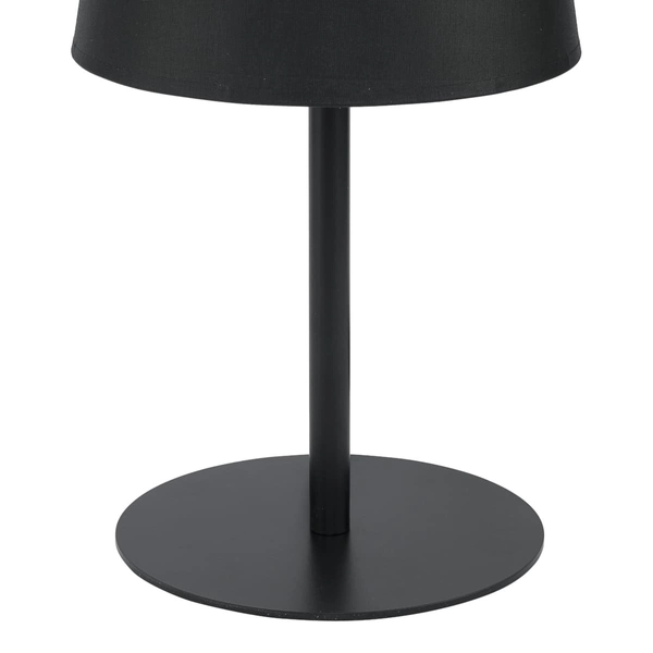 Biurkowa lampka z tkaniny Maja 2936 TK Lighting abażurowa metalowa czarna