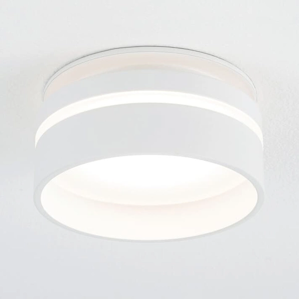 Sufitowa lampa z klipsem Mljet 10494 Nowodvorski podtynkowa okrągła biała