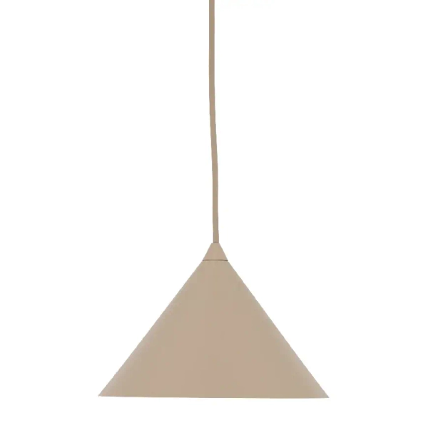 Modernistyczna wisząca lampa CONO S 10619 stożek metalowy beżowy