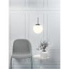 Wisząca lampa szklana kula CAFE 39563001 do salonu biały srebrny
