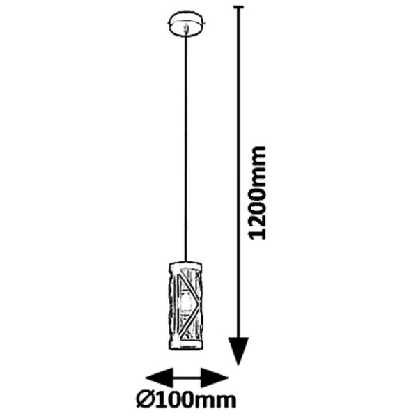 Rustykalna LAMPA wisząca OBERON 5338 Rabalux szklana OPRAWA szklana ZWIS obudowany klosz brązowa kawowa bursztynowa