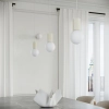 Wisząca lampa minimalistyczna HALO SL.1719 ryflowana kula beżowa