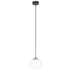 Nowoczesna lampa wisząca ISLA K-4910 Kaja szklana kula ball biała czarna