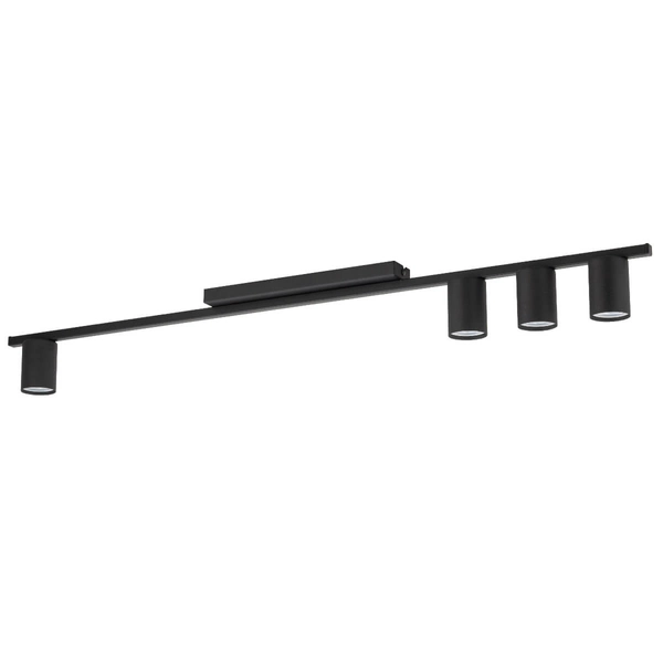 Natynkowa lampa do salonu Logan 4566 loftowa listwa rurki czarna