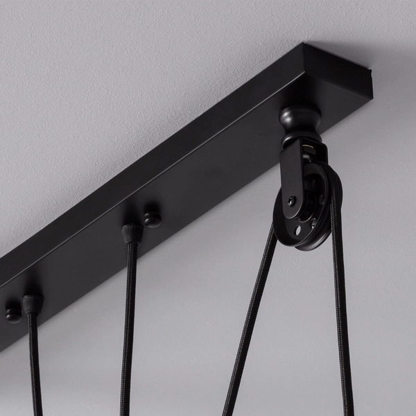 Wisząca potrójna lampa Monte ABR-LWR-3XE27 industrialna czarny złoty