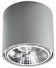 Sufitowa LAMPA downlight SL.0696 natynkowa OPRAWA tuba metalowa szara