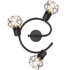 Industrialna LAMPA sufitowa XARA I 54802S-3 Globo druciana OPRAWA metalowy plafon spirala reflektorki czarne