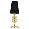 Klasyczna lampa stołowa Queen MT-8046-18 black gold  Step z abażurem czarna złota