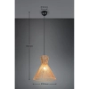 Wisząca lampa ekologiczna ROSALIE R36191036 czarny brązowy