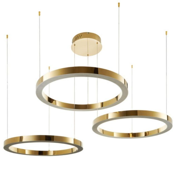 Lampa wisząca ring Circle DN924-80+80+80 gold Step LED 112W 3000K złoty