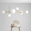 Modernistyczna lampa wisząca DIONE 1092K40 Aldex szklane kule balls mosiądz