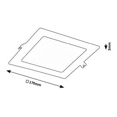 Wpuszczana lampa sufitowa SHAUN2 71230 LED 12W 3000K czarny