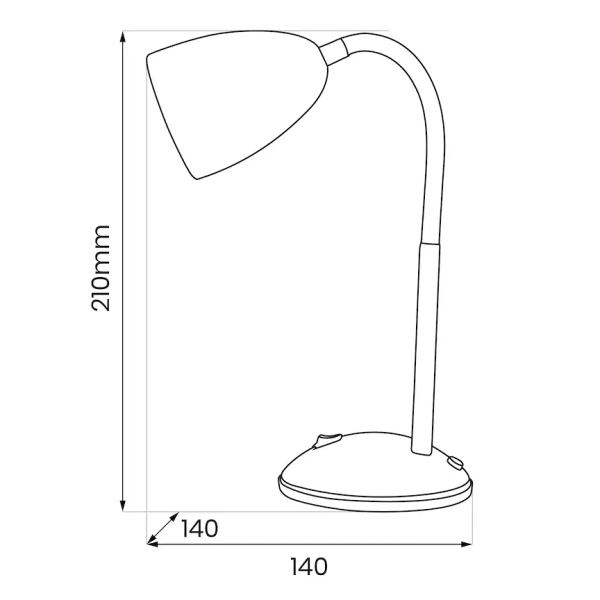 Biurkowa lampa metalowa LOGIC WHITE ML1636 z włącznikiem biała