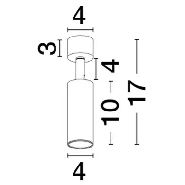 Regulowana lampa sufitowa tuba VALLERO LE45629 czarny