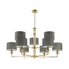 Wisząca lampa salonowa Artu ART-ZW-9 (Z) z abażurami szara mosiądz