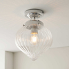 Łazienkowa lampa sufitowa Chestona 96489 Endon szklana IP44 przezroczysty chrom