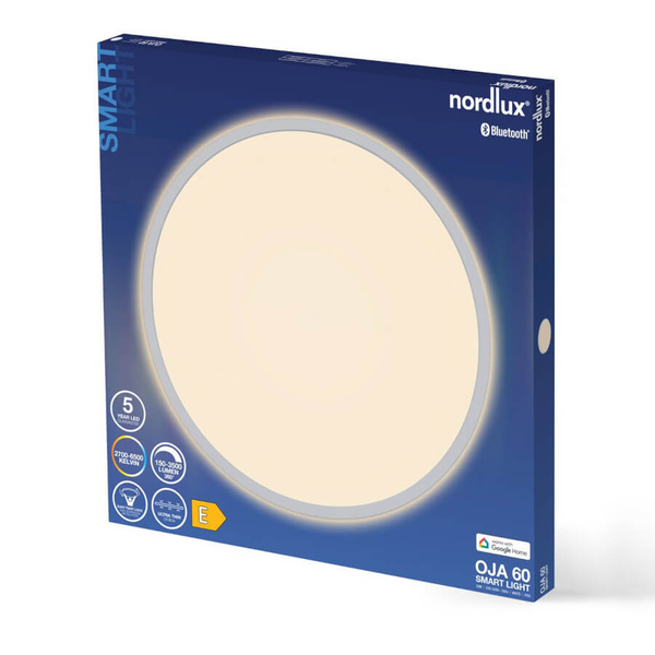 Plafon okrągły do salonu Oja 2015146101 LED 2700-6500K z pilotem biały