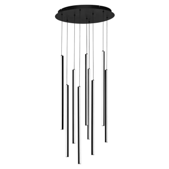 Wisząca lampa sople JAVALTO LE45448 LED 48W 3200K tuby metalowe czarne