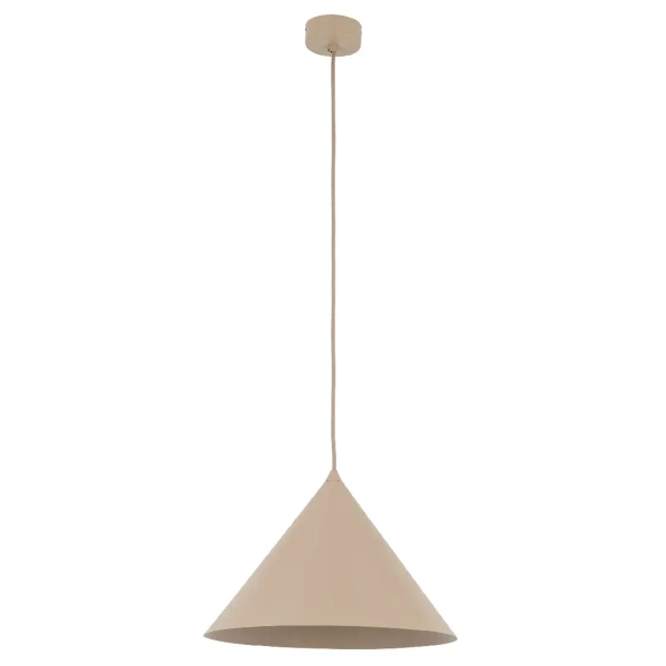 Loftowa wisząca lampa Cono 10621 stożkowa do jadalni beżowy