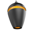 Wisząca lampa loftowa Cometshine P0471 LED 8W 3000K do holu czarna złota