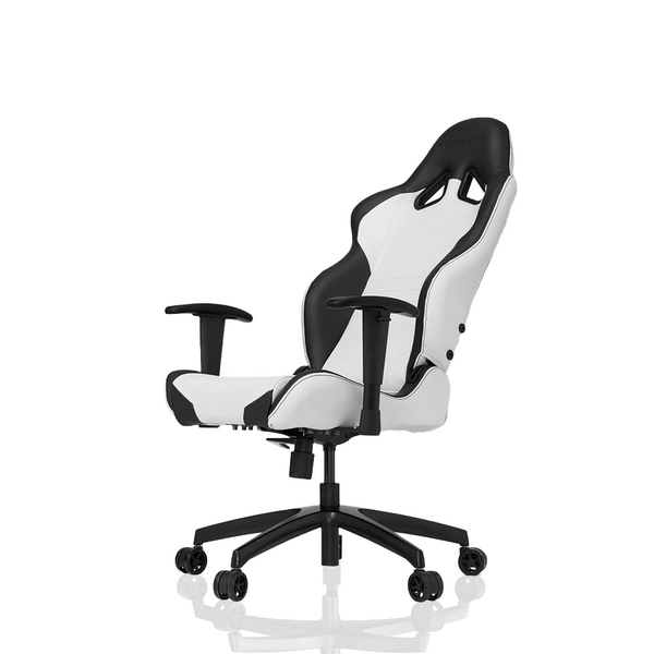 Biało-czarny fotel obrotowy S-line pokojowy do gier