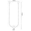 Metalowa lampa wisząca No.C 5085 Shilo sypialniana 46cm regulacja czarna