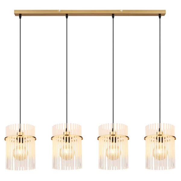 Wielopunktowy żyrandol GORLEY 15698-4HM glamour złoty