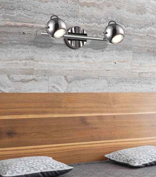 Ścienna lampa Salva K-8002/2 CHR balls z regulacją chrom
