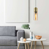 LAMPA wisząca ANNIKA 21000HM Globo szklana OPRAWA loftowy ZWIS tuba mosiężna bursztynowa