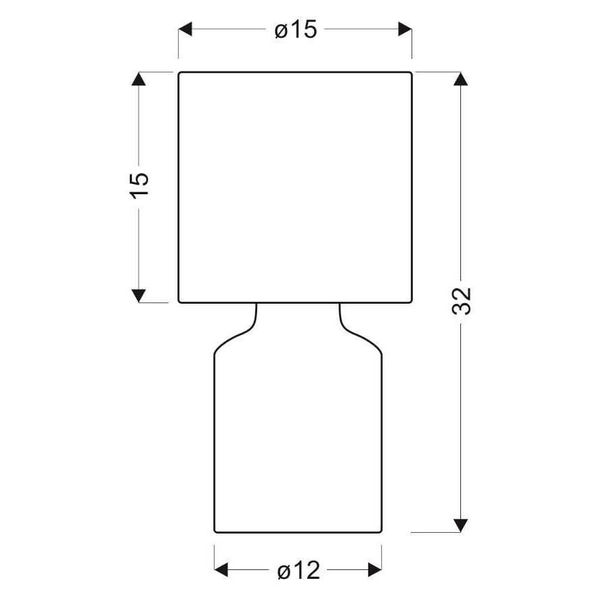 Ceramiczna lampka nocna Iner 41-79879 abażur biała beżowa