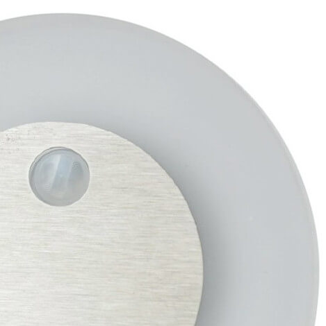 Schodowa lampa ścienna Oti EKS1503 LED 0,6W 4000K okrągła biały srebrny
