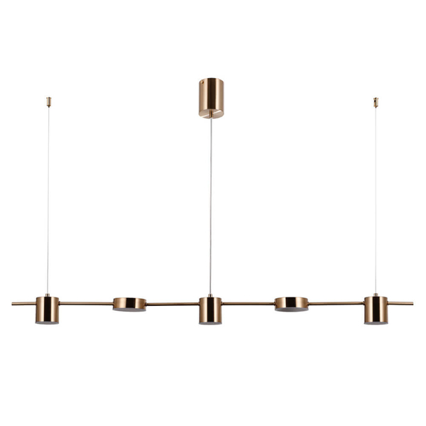 LAMPA sufitowa REMDAL PND-16374-5-COP-GD-4K Italux modernistyczna OPRAWA molekuły LED 30W 3000K metalowe sticks miedź