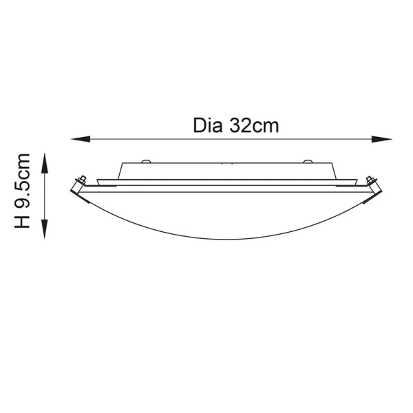Plafon do salonu Roundel 633-32 okrągły chrom przezroczysty
