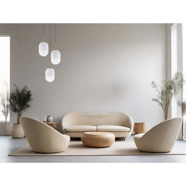 Wisząca lampa do przedpokoju Acuyo LE43358 biała złota