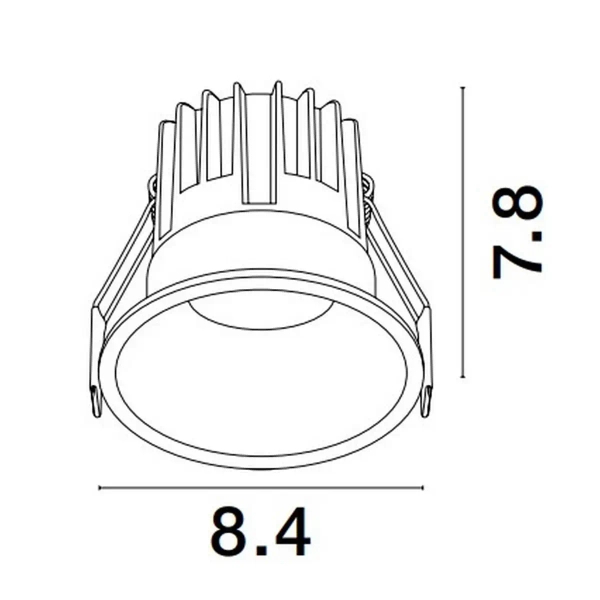 Oczko sufitowe wpustowe ARAMIEL LE65104 LED 13W 3000K czarne złote