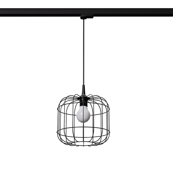 Wisząca lampa druciana CELTA MYL.00374 do szyny 3-fazowej z żarówką czarny