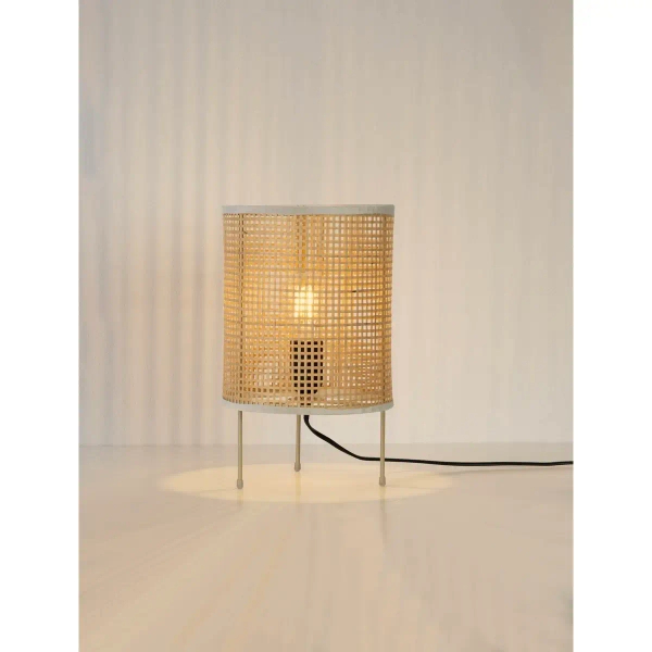 Elegancka stołowa lampka PLOMITA LE45375 do sypialni naturalna