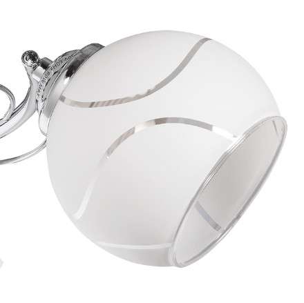 LAMPA sufitowa VEN W-C 0240/3 metalowa OPRAWA szklane klosze spirala chrom