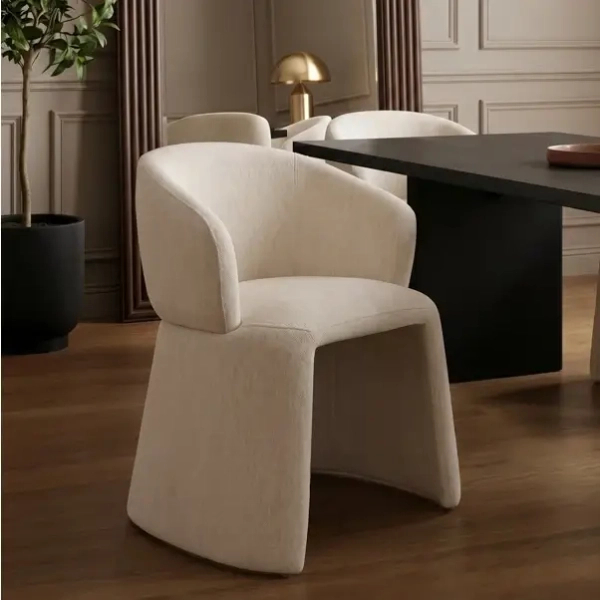 Nowoczesne krzesło TOMI MM001501100363 beżowe tapicerowane 45cm